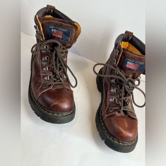 Eagle Scout mens 9 brown hiking boots… - Picture 1 of 7